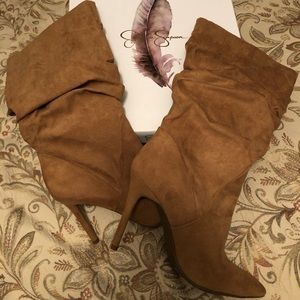 Microsuede brown boots